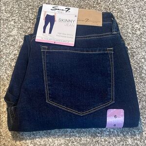 Seven7 Women's Dark Blue Skinny Jeans